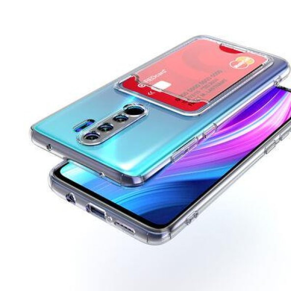 Xiaomi Redmi Note 8 Pro Kılıf Kartlıklı Şeffaf Setra Clear Silikon Kapak - 2