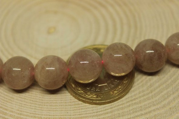 Çilek Kuvars Taşı 12mm/2 adet ürün görseli