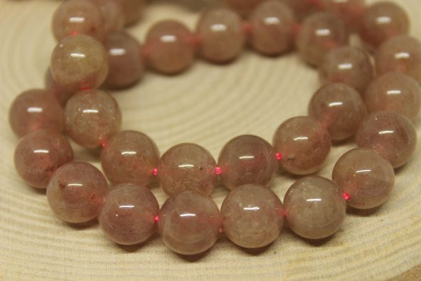 Çilek Kuvars Taşı 10mm/3 adet - Resim 2