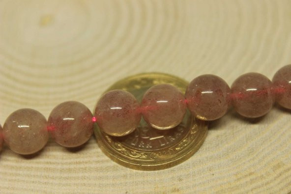 Çilek Kuvars Taşı 10mm/3 adet ürün görseli 1