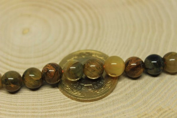 Pietersite Taşı 8mm/3 adet ürün görseli