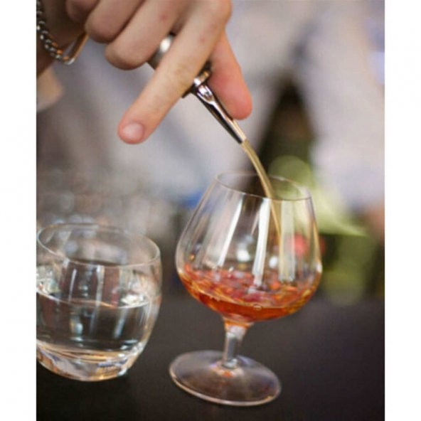 METAL ŞİŞE UCU TIPASI YAĞDANLIK UCU DAMLALIK BARMEN KOKTEYL ŞARAP TIPA HAVALANDIRICI - 7