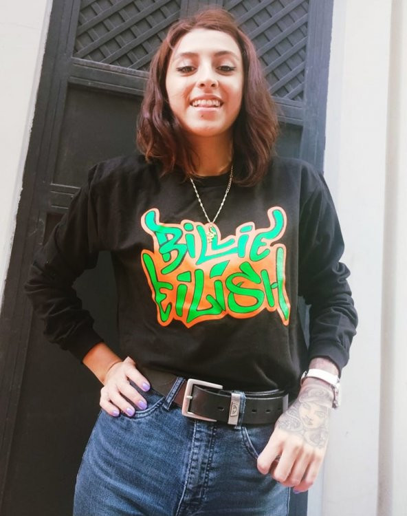 Billie Eilish Graffiti Logo (Unisex) Uzun Kollu