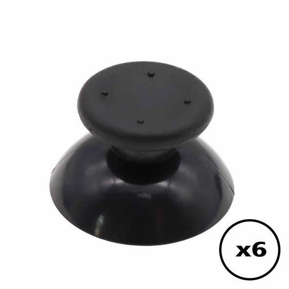 6 ADET XBOX 360 İçin Analog Başlık XBOX 360 Analog Topuz XBOX 360 Kol Tamiri Yedek Parça Siyah Renk - 1
