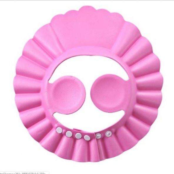 Kulaklıklı Bebek Banyo Şapkası Pembe - 3