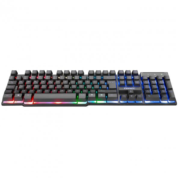 Everest Kb-188 Borealis Siyah Usb Gökkuşağı Aydınlatmalı Q Gaming Oyuncu Klavyesi - 3