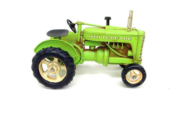 Dekoratif Metal Traktör El Yapımı - 3