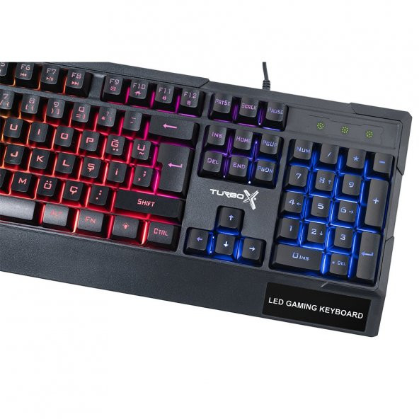 Turbox Paddock TR-K115 USB Kablolu Rainbow Gaming Standart Q Rainbow Aydınlatma Klavye - 2