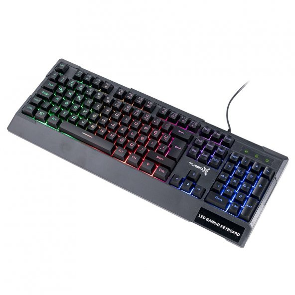 Turbox Paddock TR-K115 USB Kablolu Rainbow Gaming Standart Q Rainbow Aydınlatma Klavye - 4
