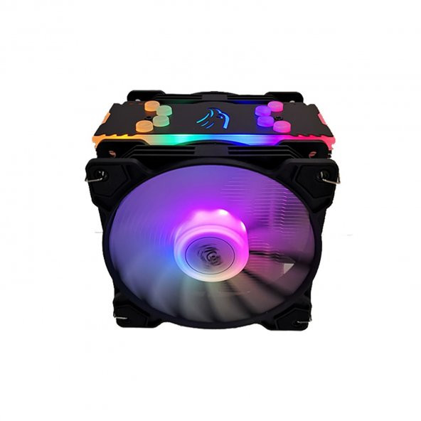 Snowman T4 CPU soğutucu Fan RGB Light Board Çift Fan - 3