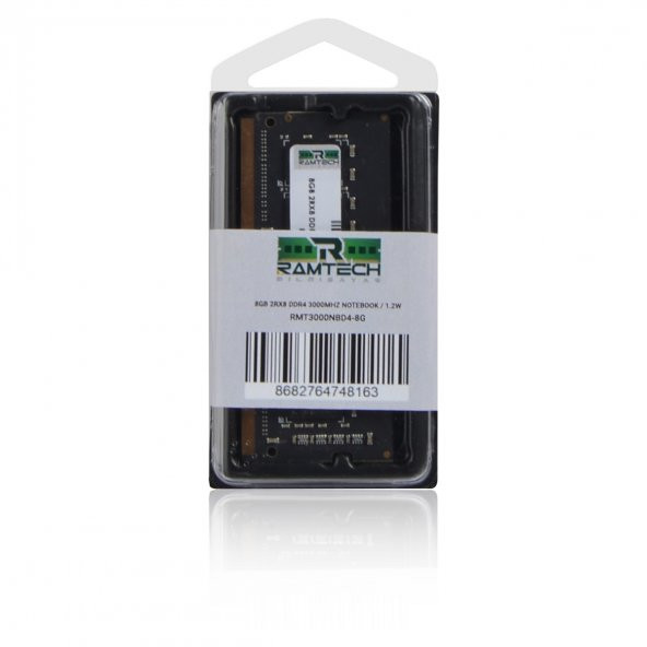 Ramtech  8GB DDR4 3000MHz INTEL ve AMD 1.2 V Notebook Ram - 2