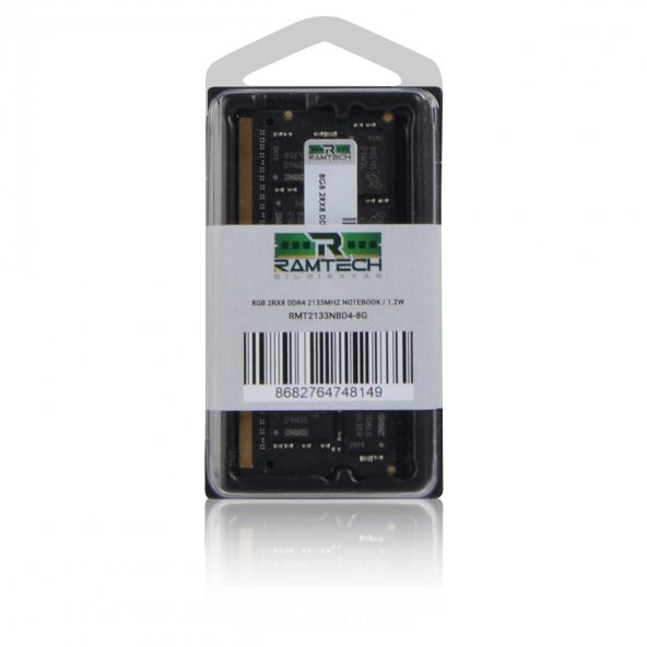 Ramtech 8gb DDR4 2133Mhz AMD ve INTEL İşlemcilere Uyumlu Notebook Ram 1.2w - 2
