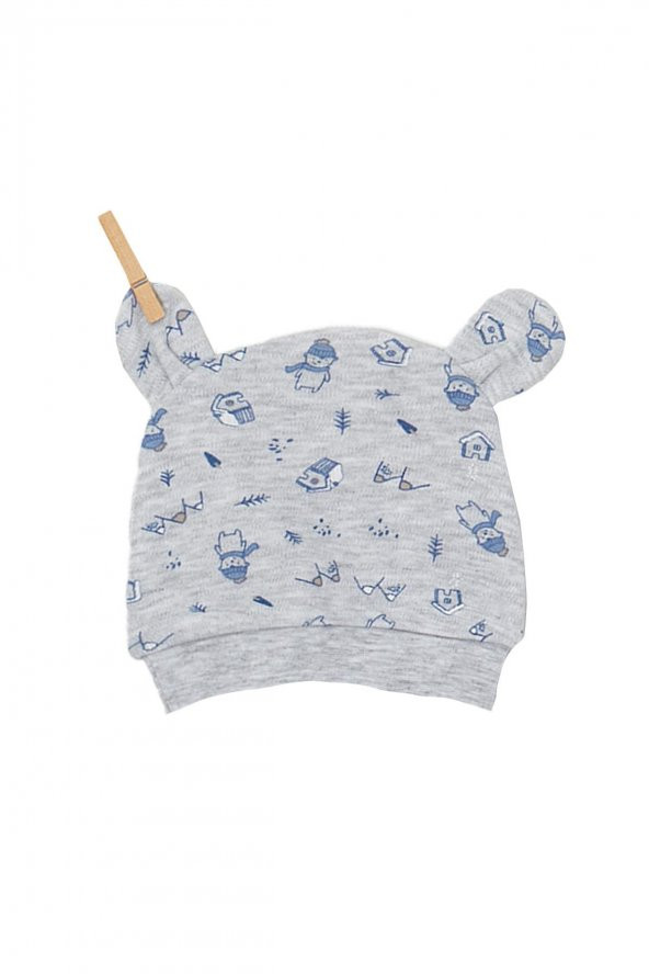 Andywawa Erkek Bebek Gri Desenli Tulum Takımı Romper Set AC22148Rep - 3
