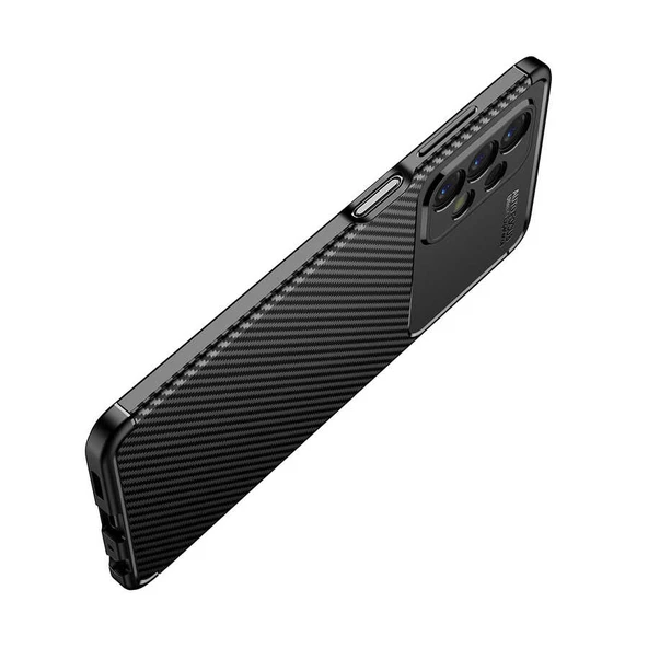 Galaxy A23 Kılıf Zore Negro Karbon Tasarım Silikon Kılıf - Resim 5