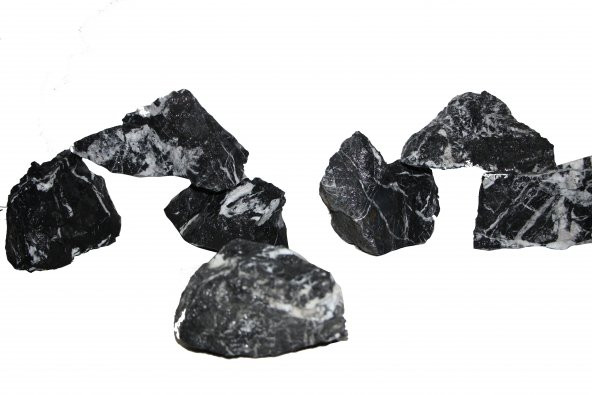 5 kg Gnays Kaya Black angel rock 1.Kalite Doğal Dekoratif Siyah Gnays Kaya - 2