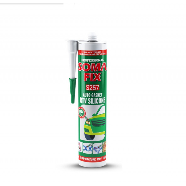 SOMAFIX RTV SİLİKON (SIVI CONTA) S257 KIRMIZI SİLİKON 280 Ml.