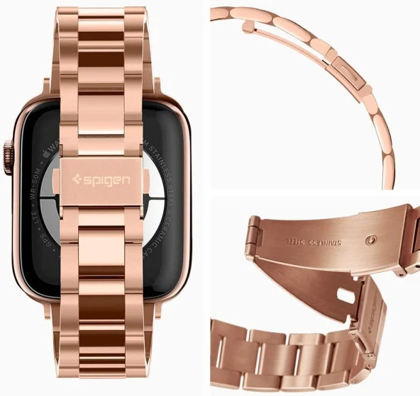 Spigen Apple Watch 41-40-38mm Kordon Rose Gold - 061MP25944 - 6