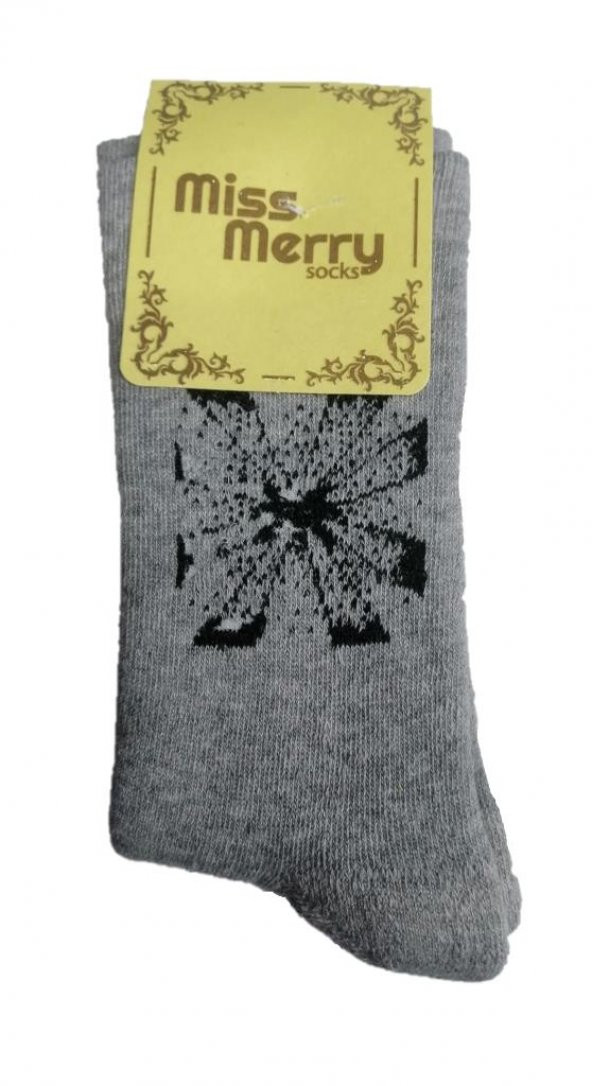 12 li Paket Miss Merry Bayan Kışlık Havlu Çorap Karışık Renk