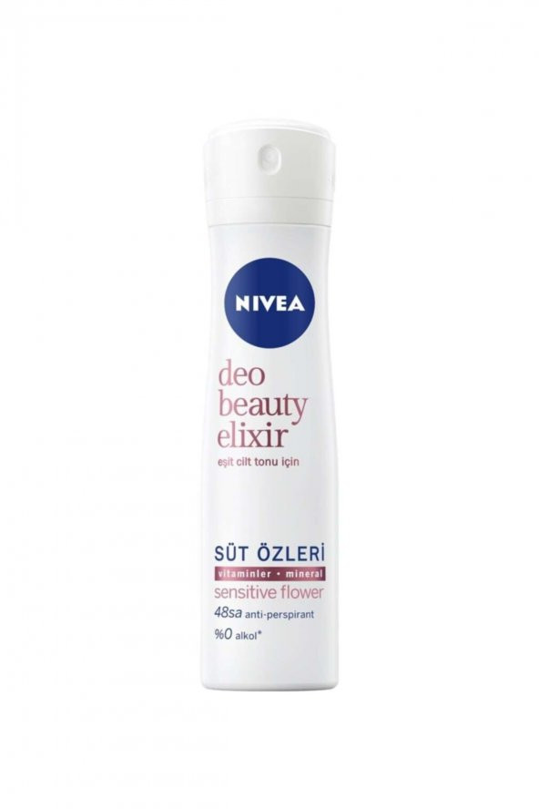 Nivea Deo 150 ml Kadın Beauty Elixir Sensitive Flower,48 Saat Anti-perspirant Koruma - Resim 2