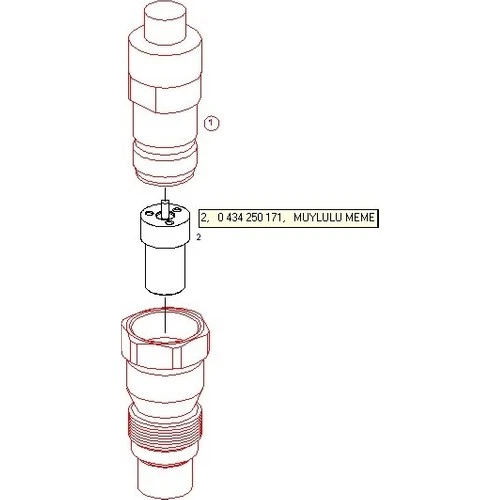 Bosch Citroen Fiat Peugeot Enjektör Memesi DN0SD299A - 0434250171 - Resim 3