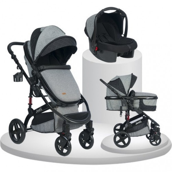 Joell Truva 1712 Travel Sistem Bebek Arabası Siyah / Gri