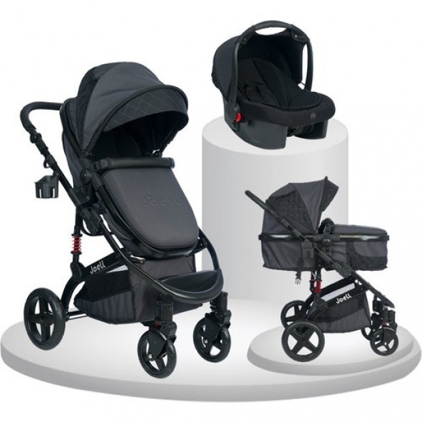 Joell Truva 1712 Travel Sistem Bebek Arabası Siyah/ Füme