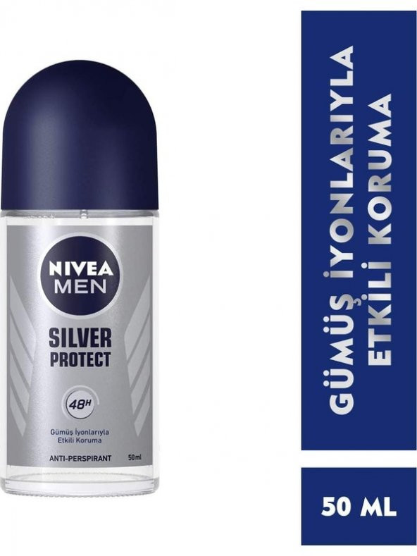 Nivea Silver Protect Roll-On Deodorant 50Ml Erkek