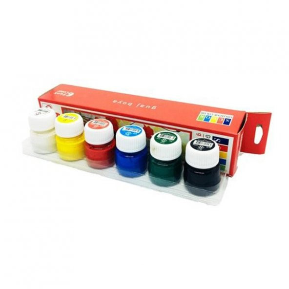 Guaj Boya 6 Renk x 20 ml 1 Paket Guaj Boyası Seti 6 lı - 3