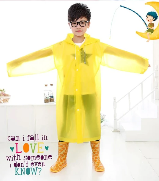 Eva Bordo Pratik Trend Çocuk Yağmurluğu Unisex 8- 12 Yaş  Lacivert Standart - 8