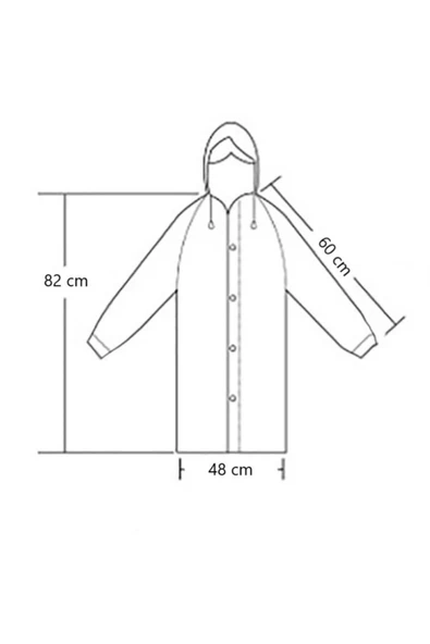 Eva Bordo Pratik Trend Çocuk Yağmurluğu Unisex 8- 12 Yaş Lacivert Standart - 3