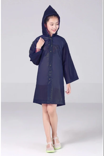 Eva Bordo Pratik Trend Çocuk Yağmurluğu Unisex 8- 12 Yaş  Pembe Standart - 9