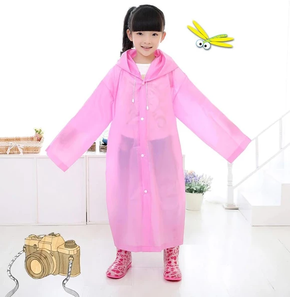 Eva Bordo Pratik Trend Çocuk Yağmurluğu Unisex 8- 12 Yaş  MAVİ 8-12 Yaş