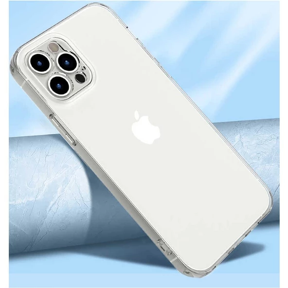 Vendas iPhone 12 Pro Uyumlu Fora Serisi Kamera Korumalı Şeffaf Silikon Kılıf + Cam Ekran Koruyucu - 2