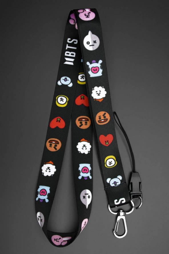BTS Line Friends BT21 Yaka Kartı Boyun Askı İpi Telefon Askı İpi - ASK0244 - 1