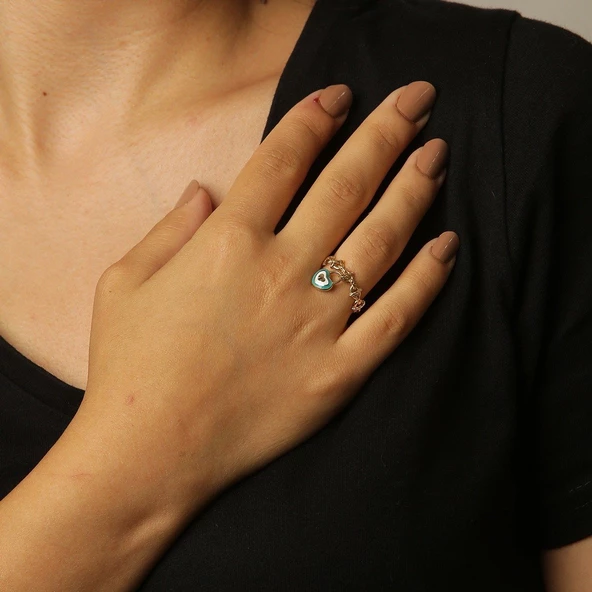 Mineli Kalpli Detaylı Yüzük ürün görseli 1