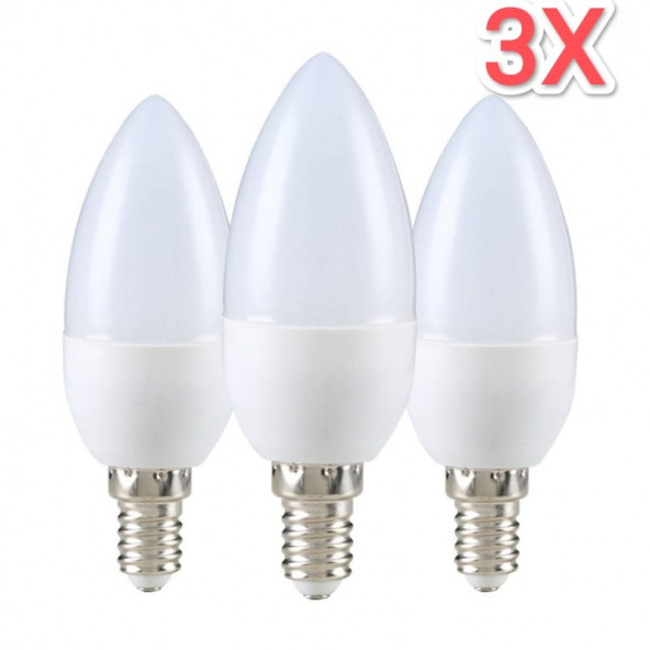 LED AMPUL 7W 450LM E14 LAMBA – GÜN IŞIĞI - QENOS - 3 ADET