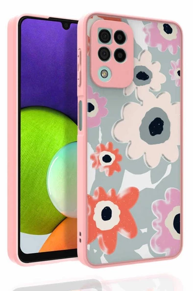 Galaxy M32 Kılıf Desenli Kamera Korumalı Nora Silikon Kapak - 7