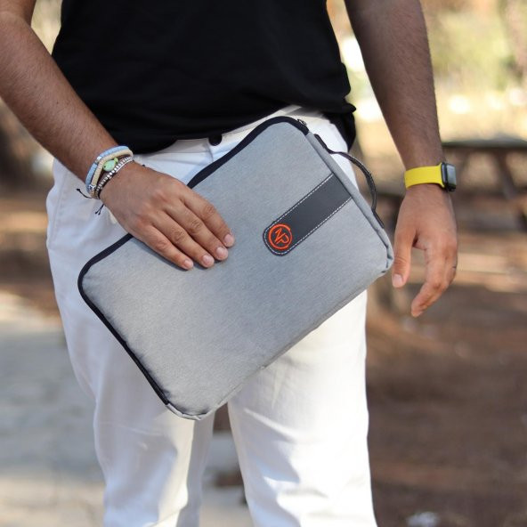 NPO Ace 13" Notebook & Tablet Kılıfı/Çantası-Açık Gri - 6