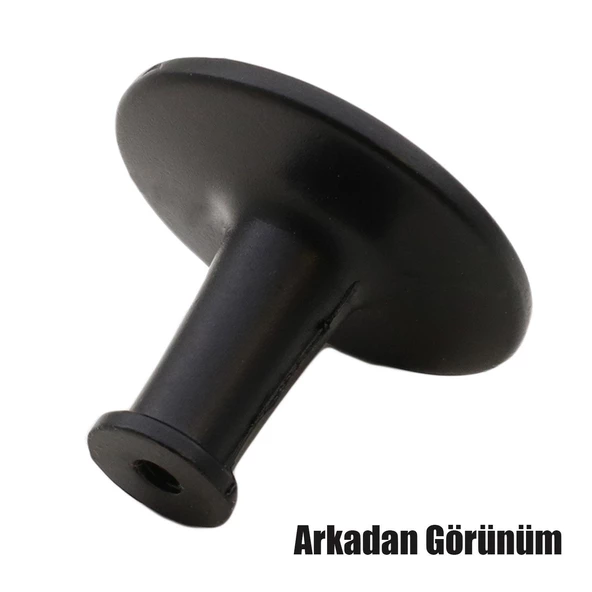 Big Düğme Kulp Mobilya Mutfak Çekmece Dolap Dolabı Kapak Kulpu Kulbu Kulpları Mat Siyah Metal - 4