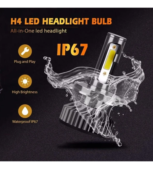 2 Adet Balp PRO CSP H7 Mini Led Xenon Bulut Teknolojisi 55W 8800LM 6500K - 5