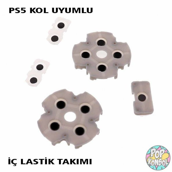 PS5 Kol Lastik Takımı İç Silikon Lastiği Playstation 5 Tamir Rubber Pad 5 Parça Takım Set