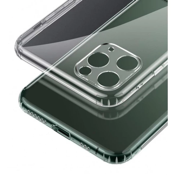 Vendas iPhone 11 Pro Uyumlu (11 Pro) Fora Serisi Kamera Korumalı Şeffaf Silikon Kılıf + Cam Ekran Koruyucu - 2