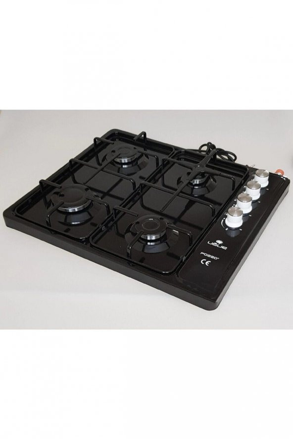 Uğur Set Üstü 4LÜ Siyah Tüplü (LPG) Çakmaklı Ocak