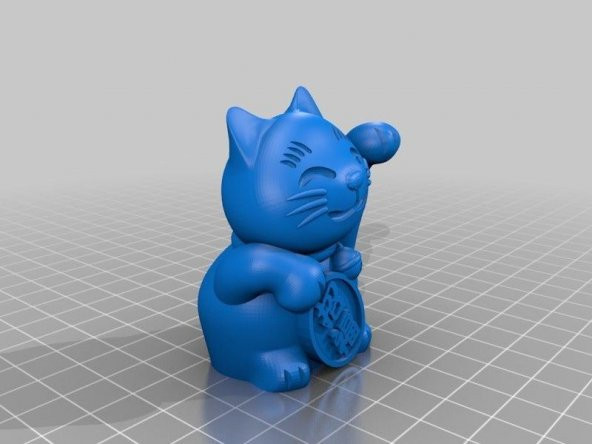 Maneki Neko Lucky Cat Organik Plastikten Aksesuar Süs Eşyası - 1