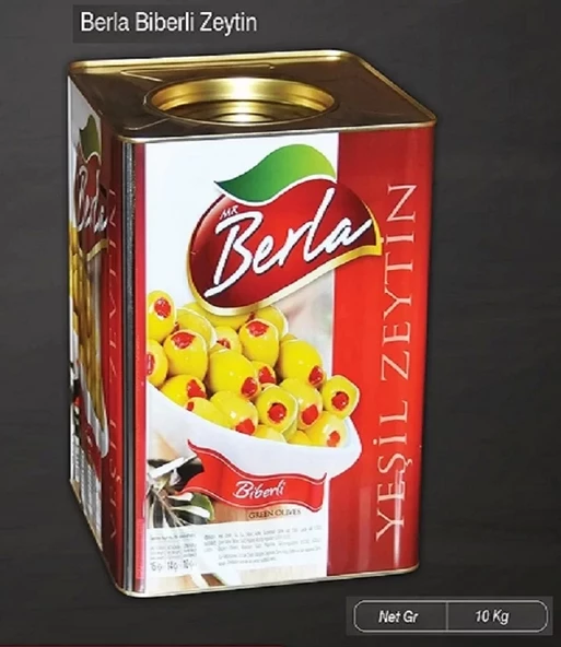 BERLA 10KG BIBERLI YESIL ZEYTIN (141-180)