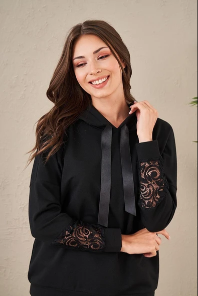 Pjs 23573 Kadın Kapüşonlu Eşofman Takım - 5