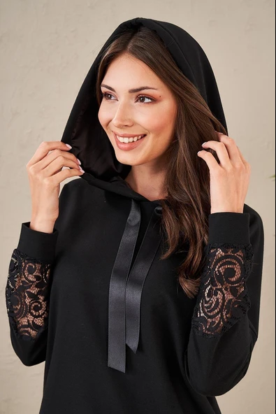 Pjs 23573 Kadın Kapüşonlu Eşofman Takım - 6