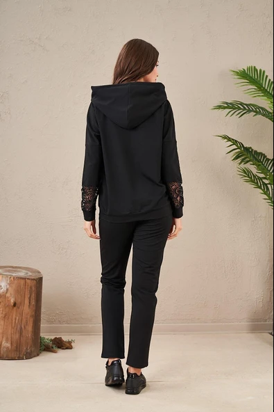 Pjs 23573 Kadın Kapüşonlu Eşofman Takım - 4