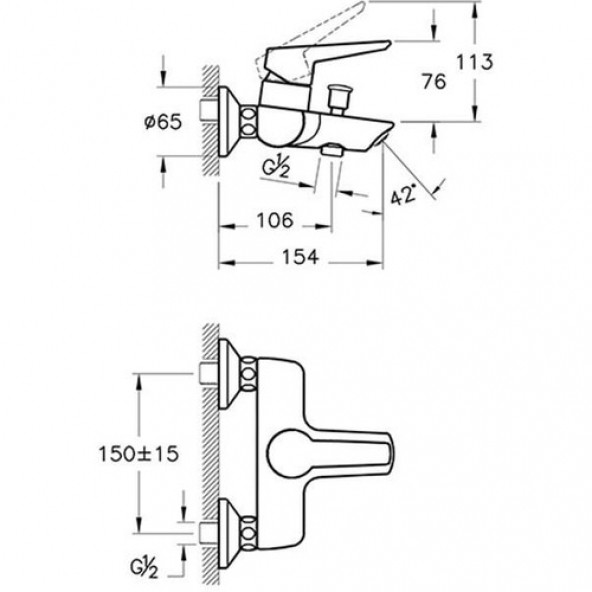SOLİD S BANYO BATARYASI A42444 - 2
