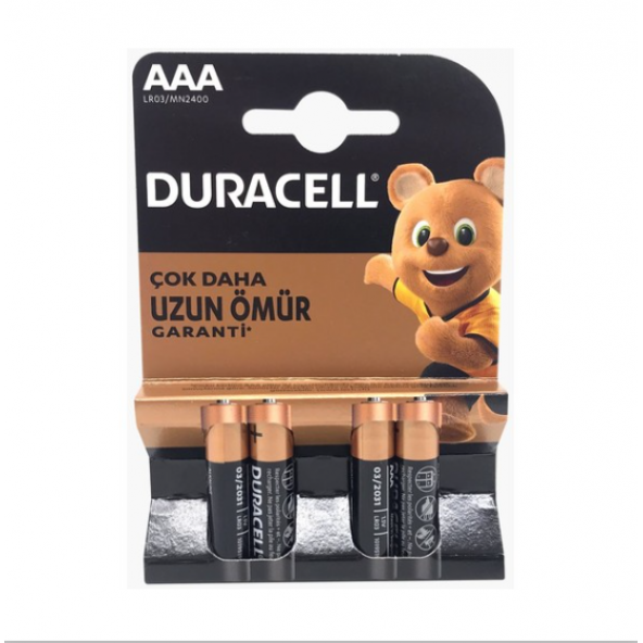 Duracell AAA 4lü İnce Kalem Pil
